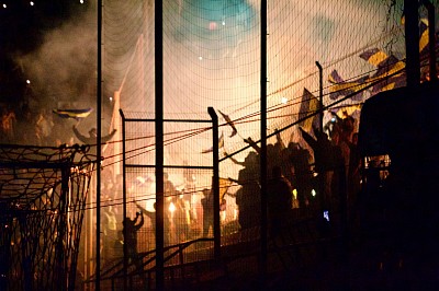 Celebración del gol del Atlético de San Luis en el Alfonso Lastras Ramírez.